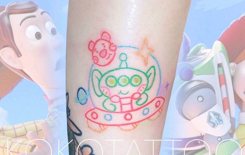 卡通school纹身图片_手臂腿部Old SchoolNew School飞天小女警一人一图原创设计纹身图案