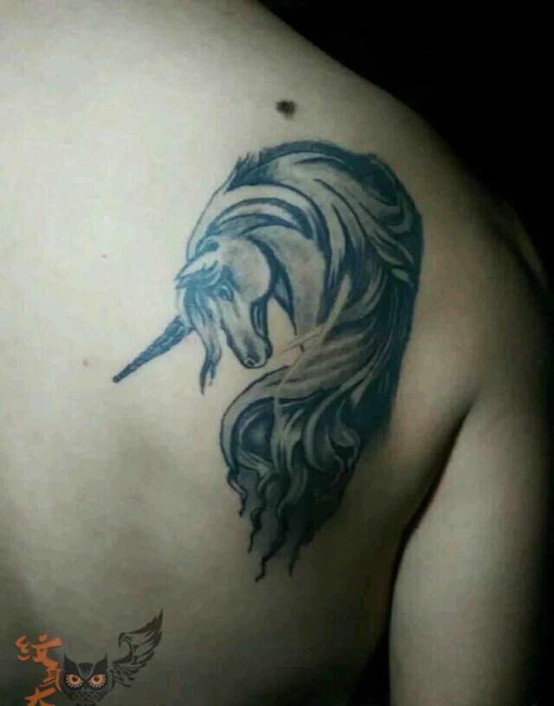 独角兽纹身图片