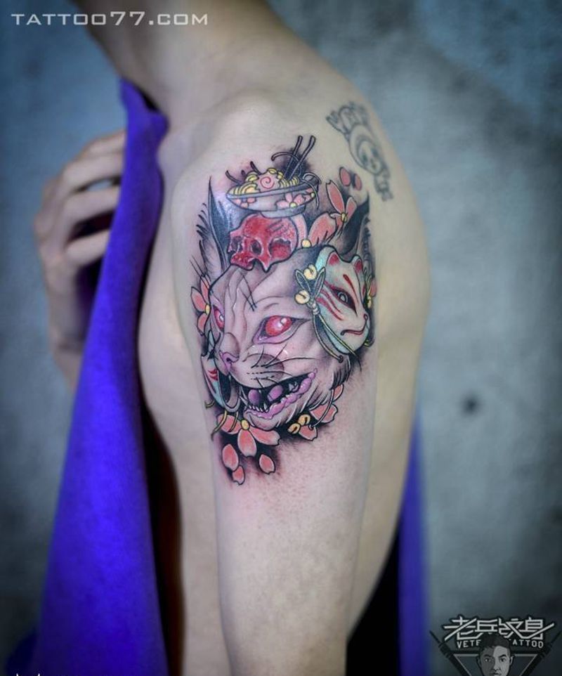 猫纹身作品纹身图片