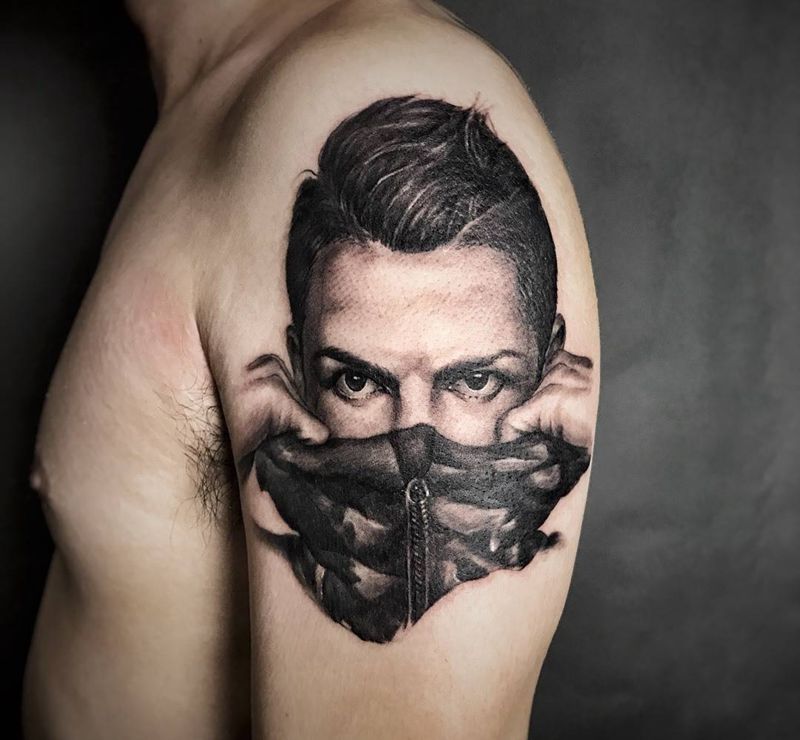 回忆纹身图片_成品手臂手部欧美写实肖像人物武汉纹艺刺刻纹申坤纹身图案