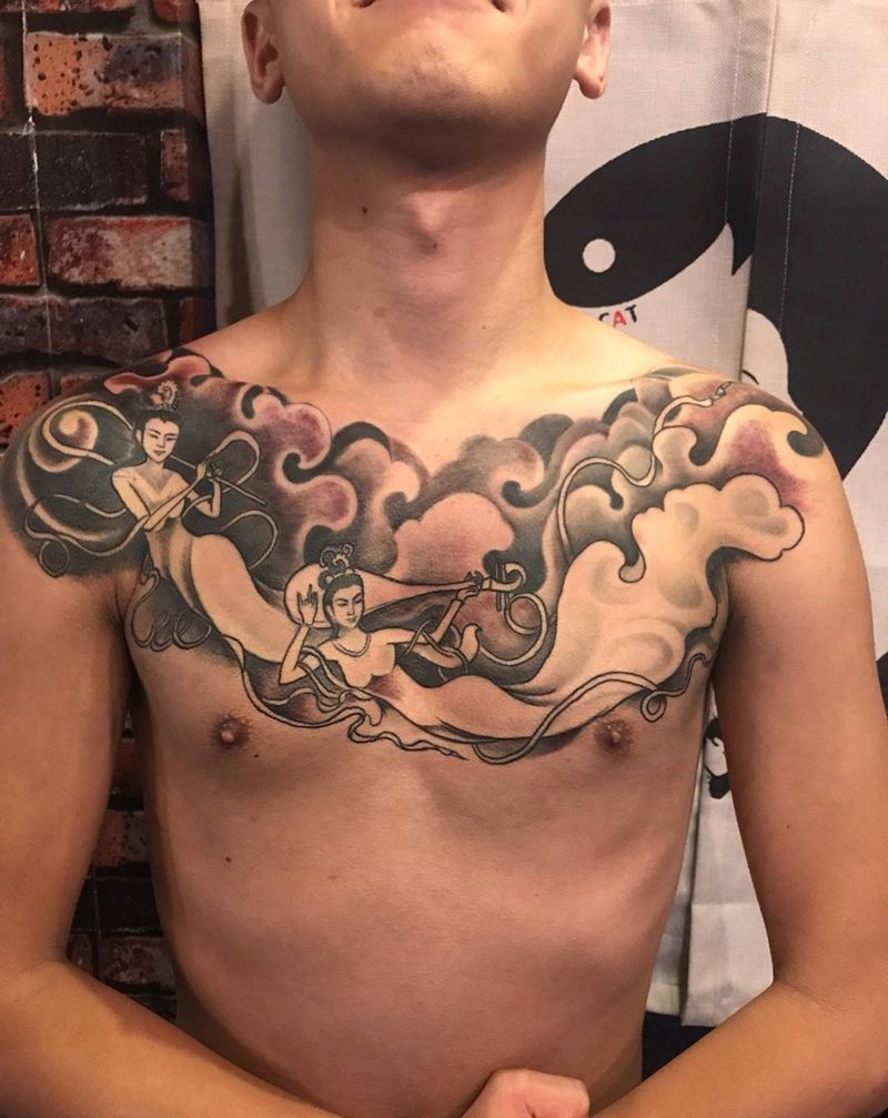 花胸修改纹身图片