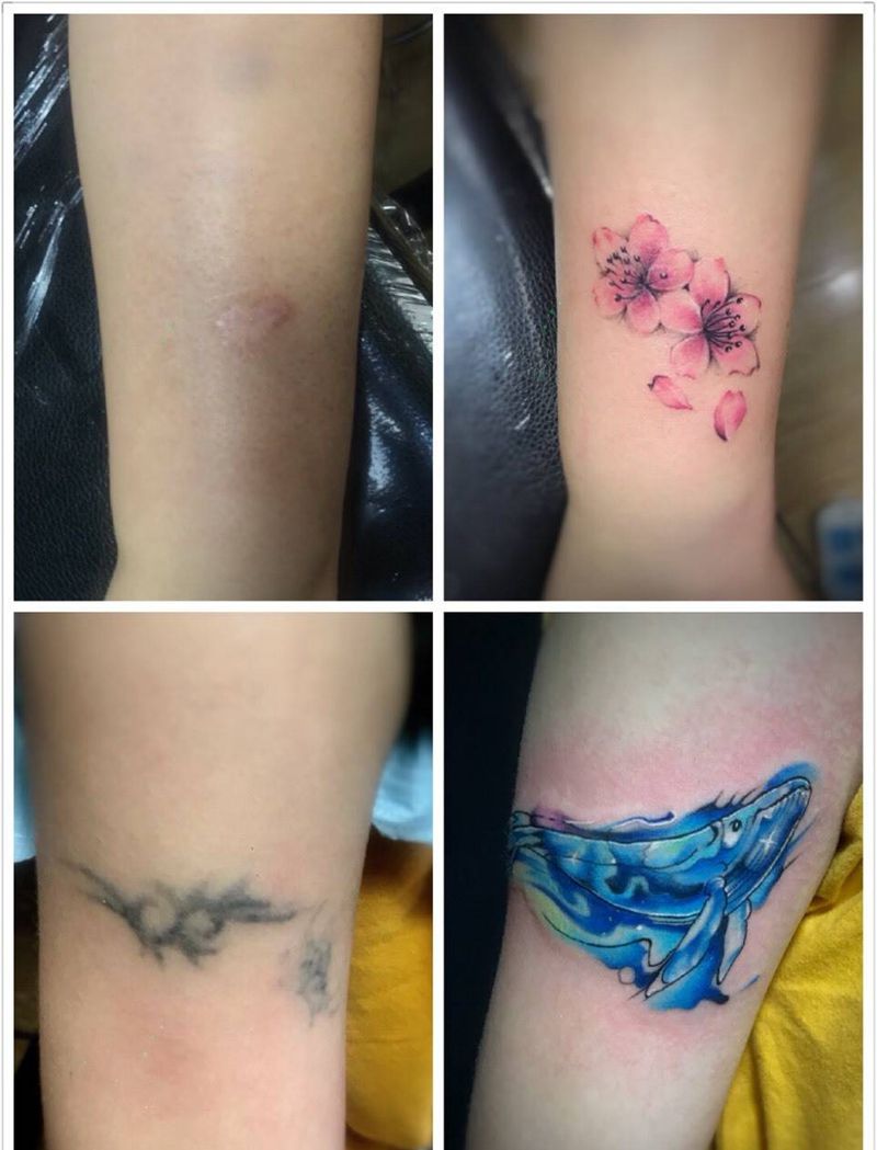 本人遮盖作品纹身图片