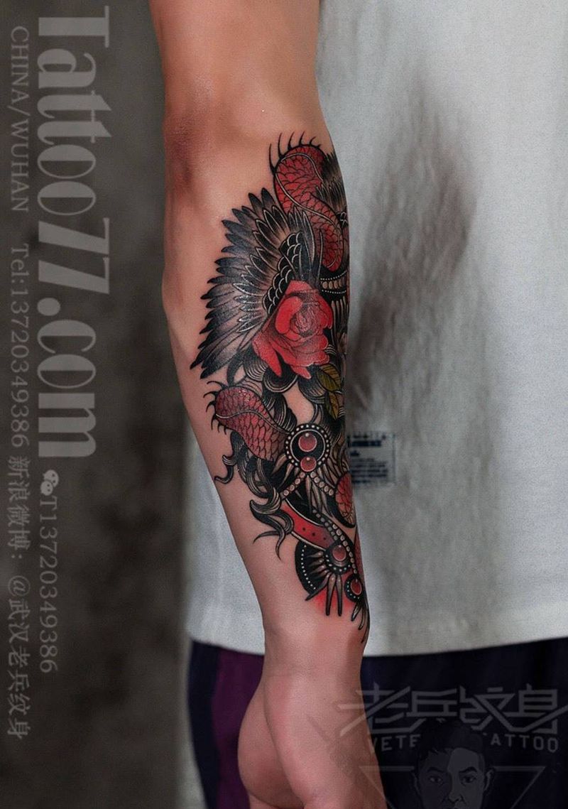 小手臂女郎纹身作品纹身图片