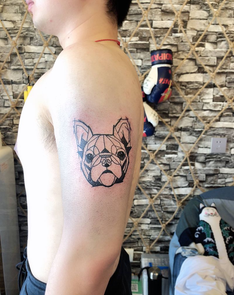 线条纹身图片_几何纹身图案