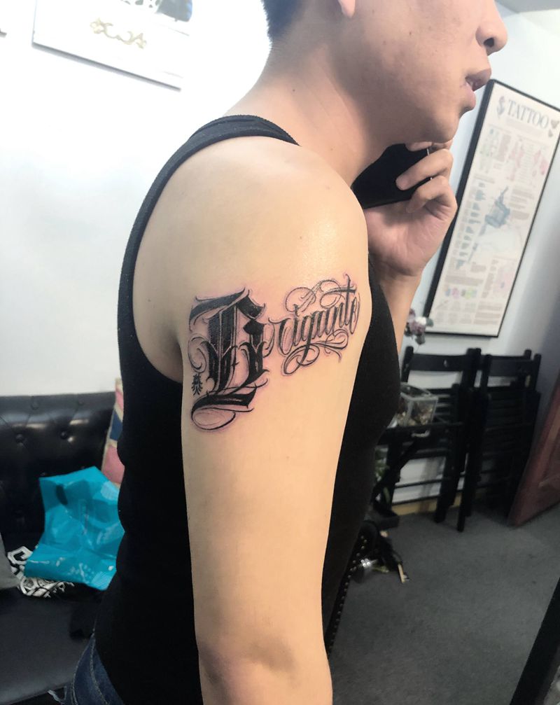 花体纹身图片_花体字纹身图案