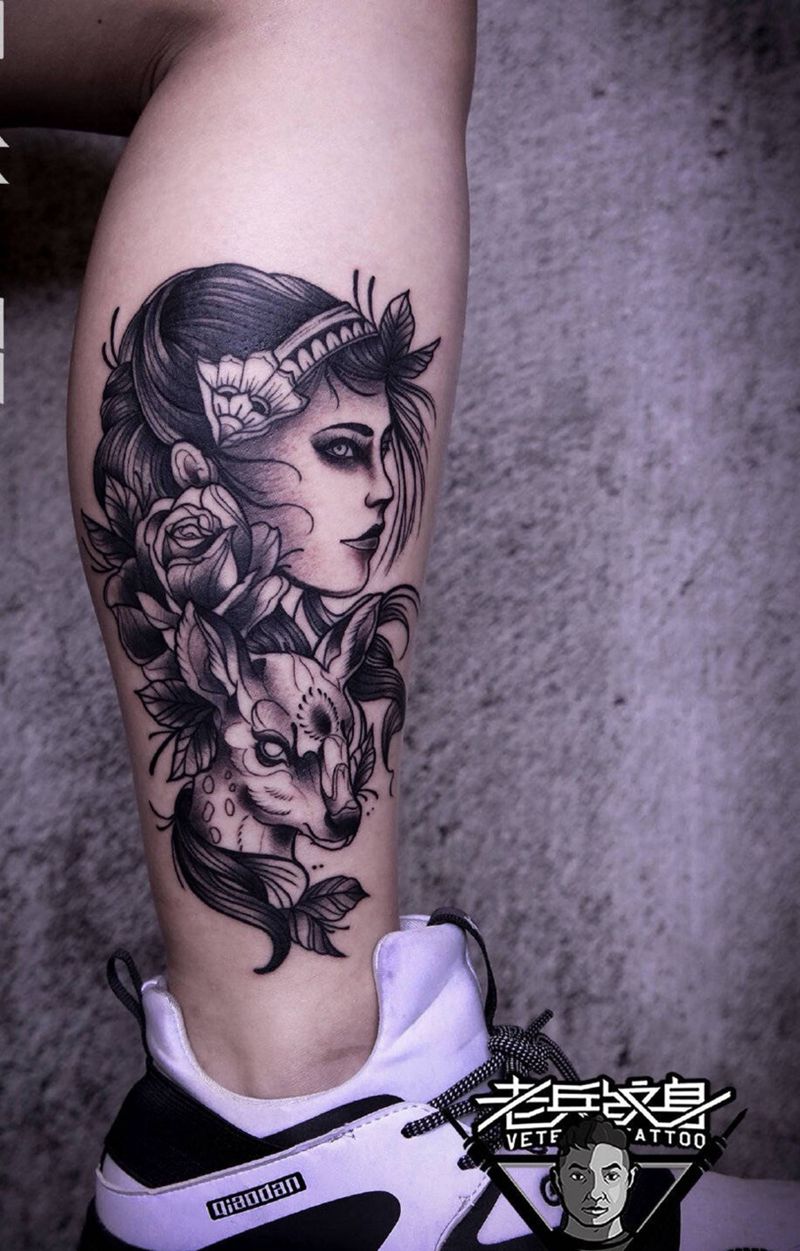 欧美school 女郎纹身纹身图片