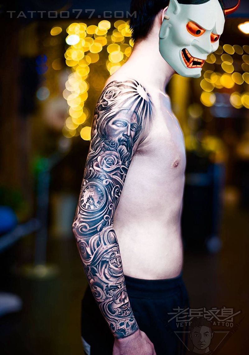 欧美花臂纹身图片