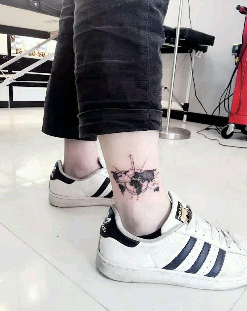 小地图纹身图片