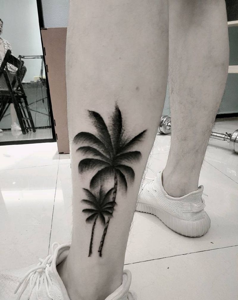 椰树纹身图片