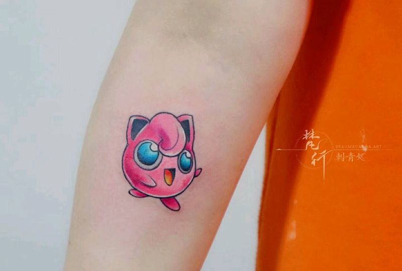 胖丁纹身图片_手臂新传统胖丁纹身图案