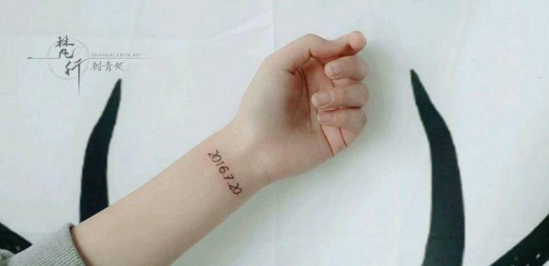 数子纹身图片_手臂数字纹身图案