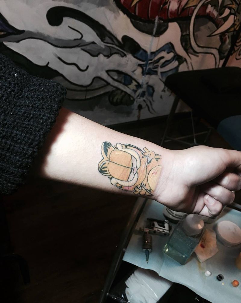 加菲猫纹身图片