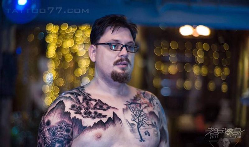 外国友人的中国风纹身纹身图片