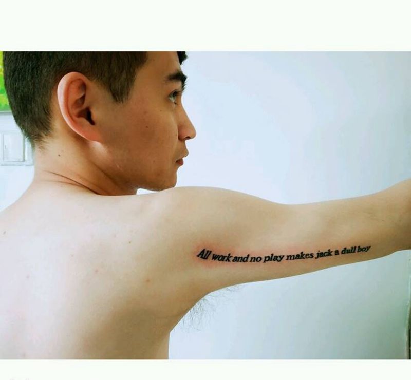 字母纹身图片_手臂字符成品纹身图案