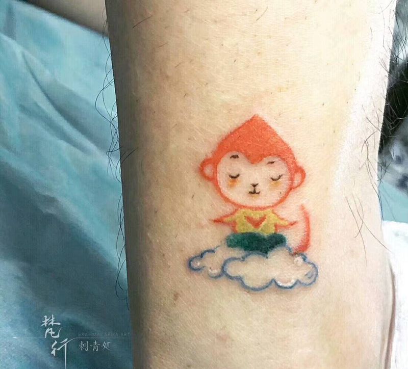 小清新纹身图片_脚部腿部新传统纹身图案