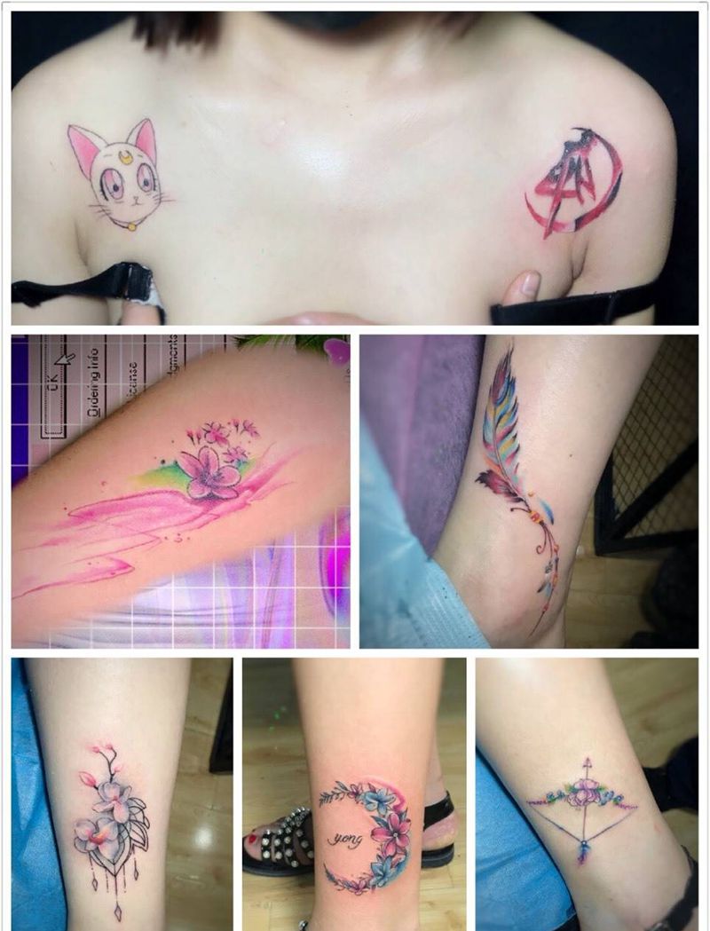 彩色小清新纹身图片