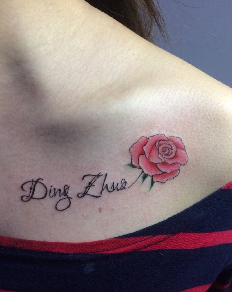 玫瑰小图纹身图片