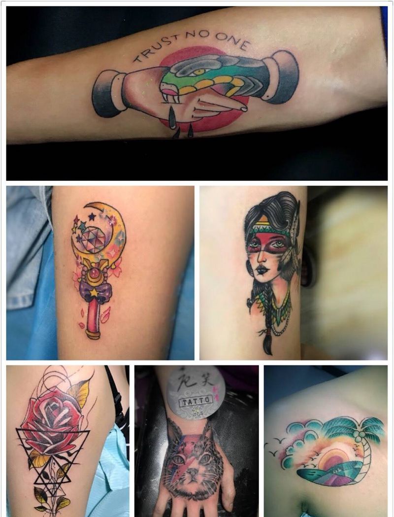 old风格作品纹身图片_手臂手部Old School纹身图案