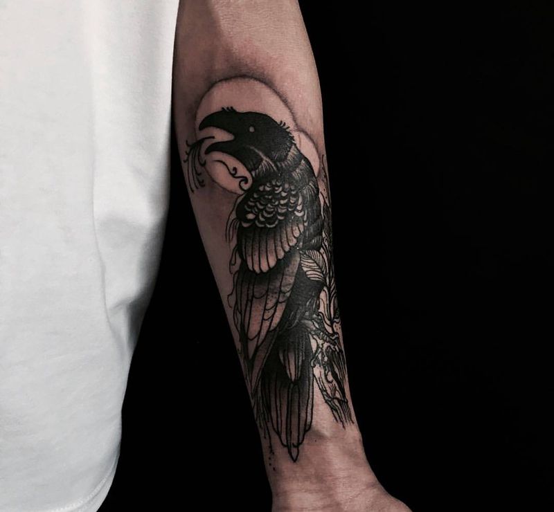 渡鸦纹身图片