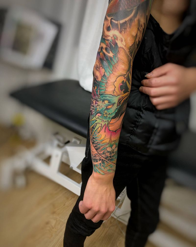 凤凰（添加作品）纹身图片_新传统纹身图案