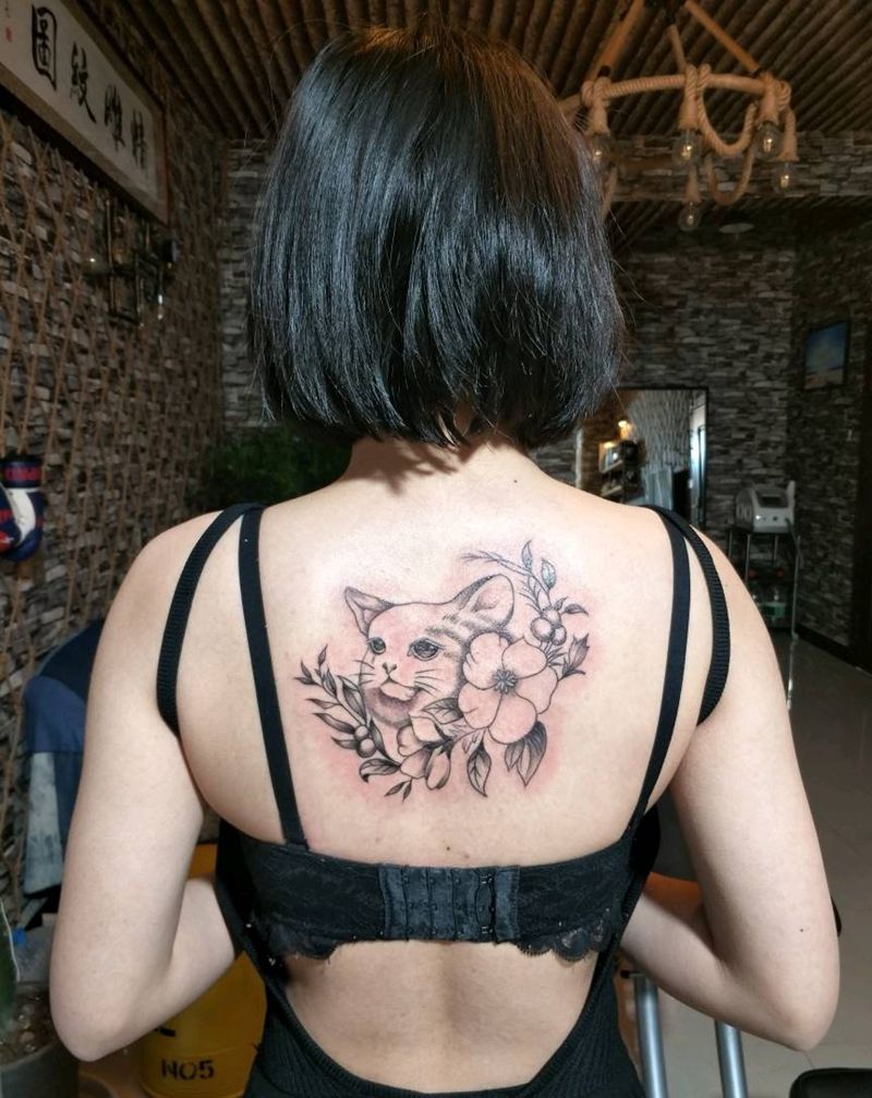 猫纹身图片