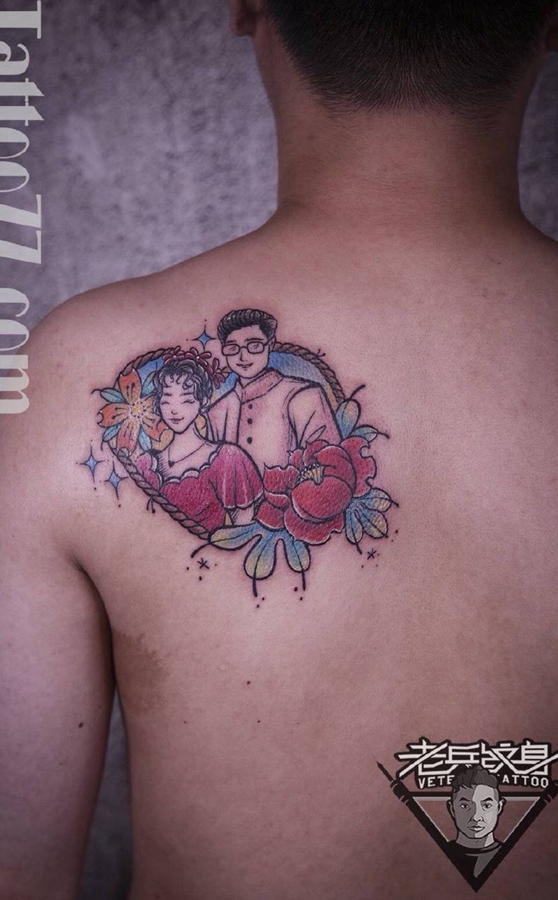 卡通人物肖像纹身纹身图片