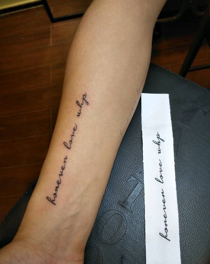 小字母纹身图片