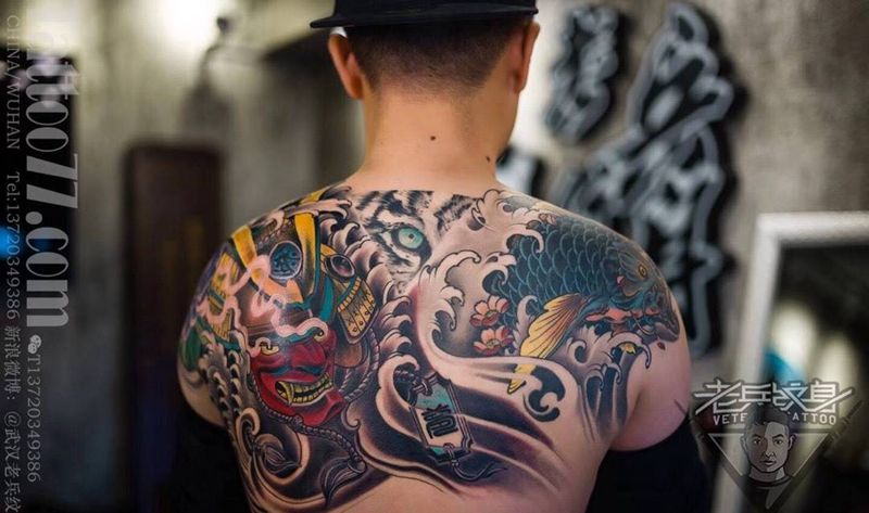 般若武士纹身图片