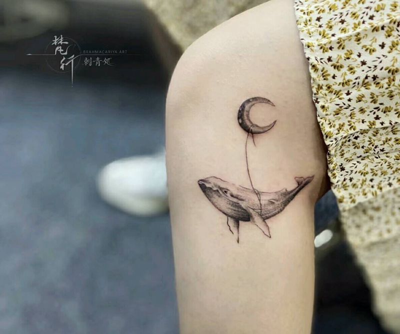 鱼纹身图片_手臂新传统鱼纹身图案