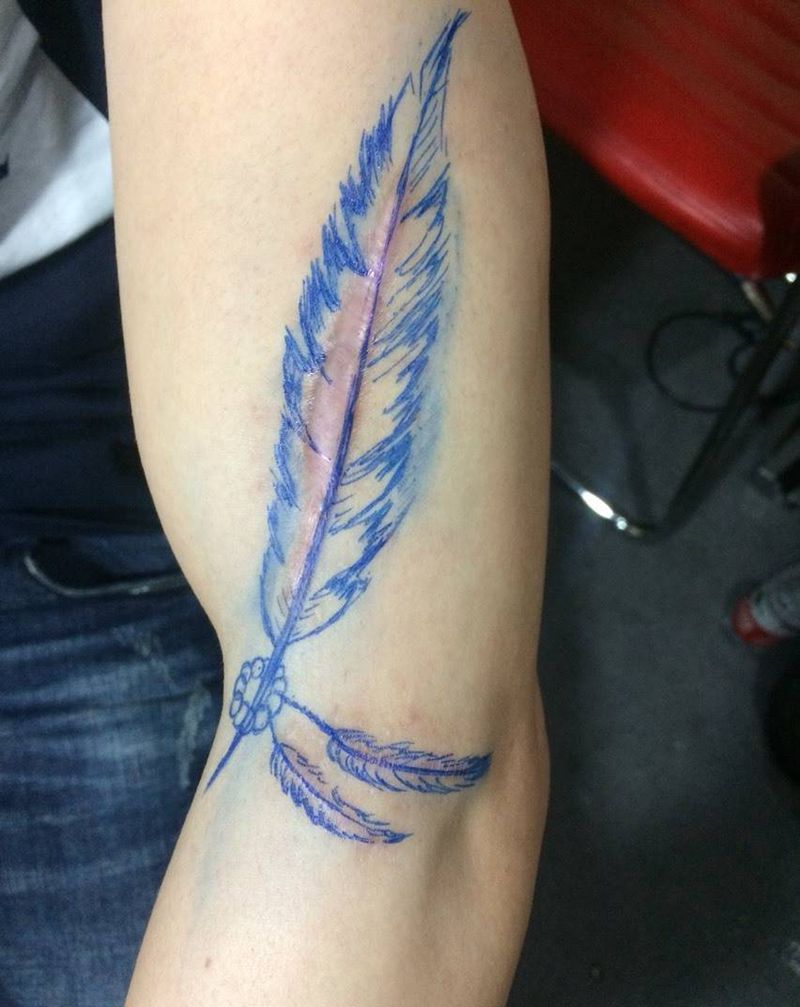 疤痕遮盖纹身图片