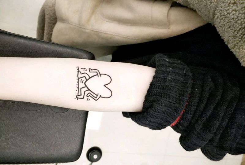 会跑的心纹身图片