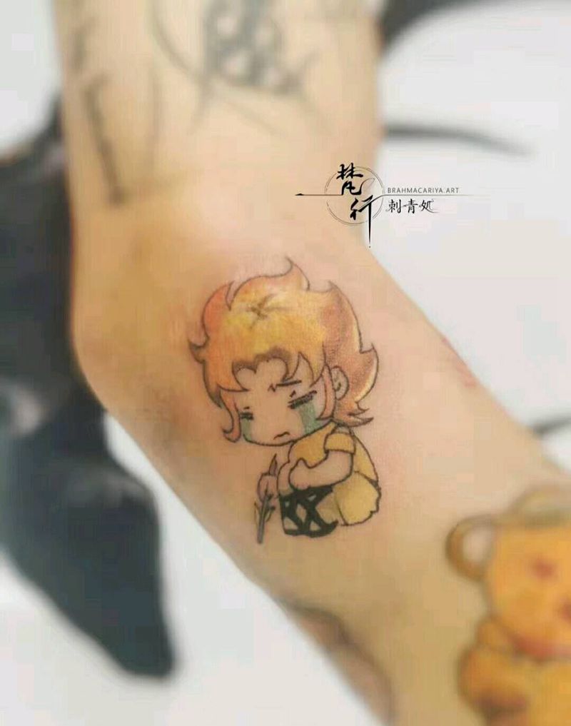小可爱纹身图片_手臂新传统水彩卡通纹身图案