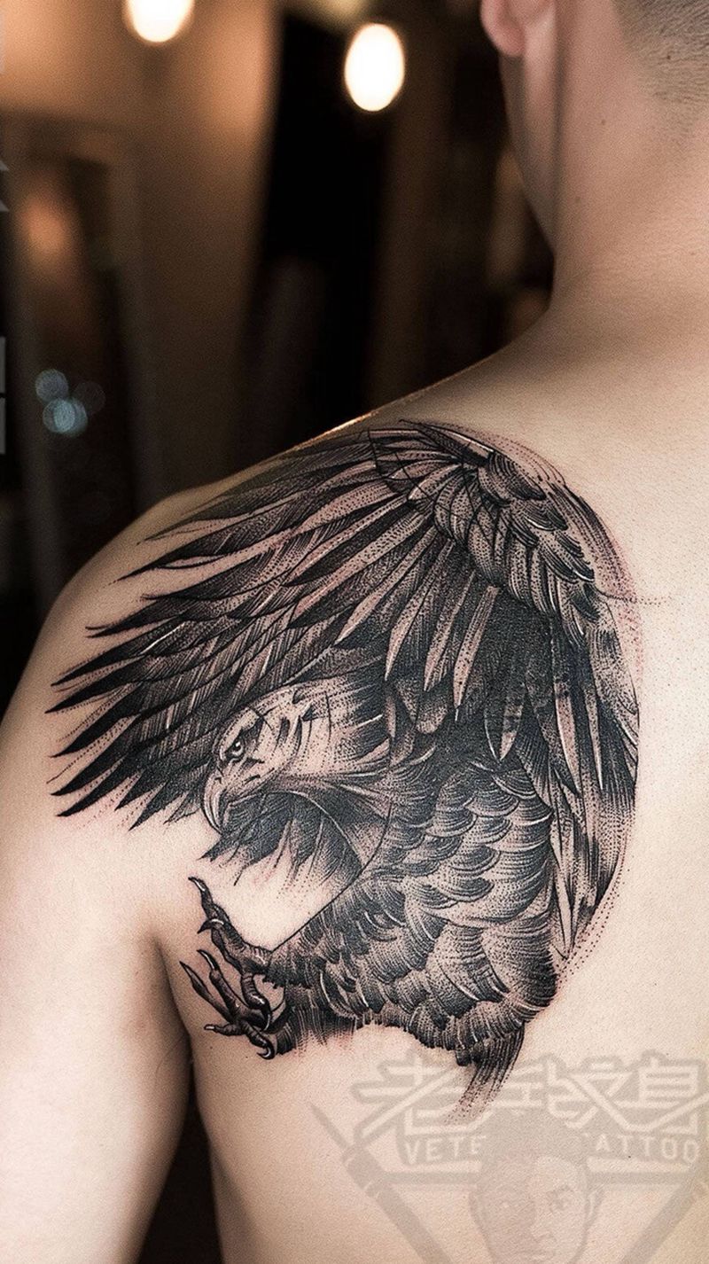 老鹰纹身图片