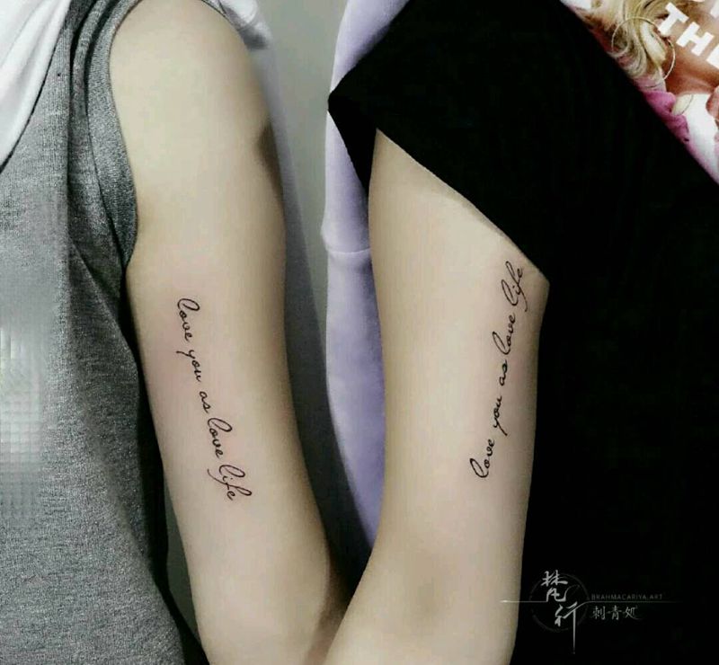 英文纹身图片_手臂花体字英文纹身图案
