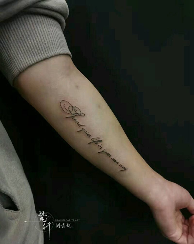 英文纹身图片_手臂新传统纹身图案