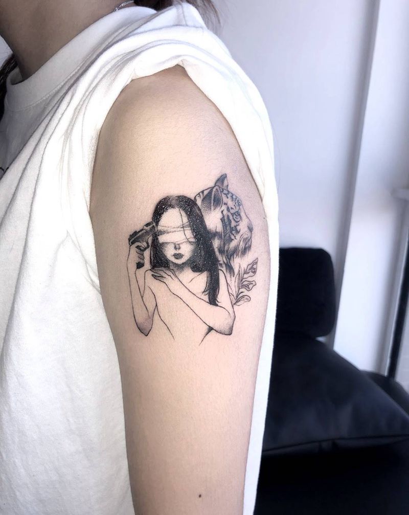 素描小图纹身图片_手臂纹身图案