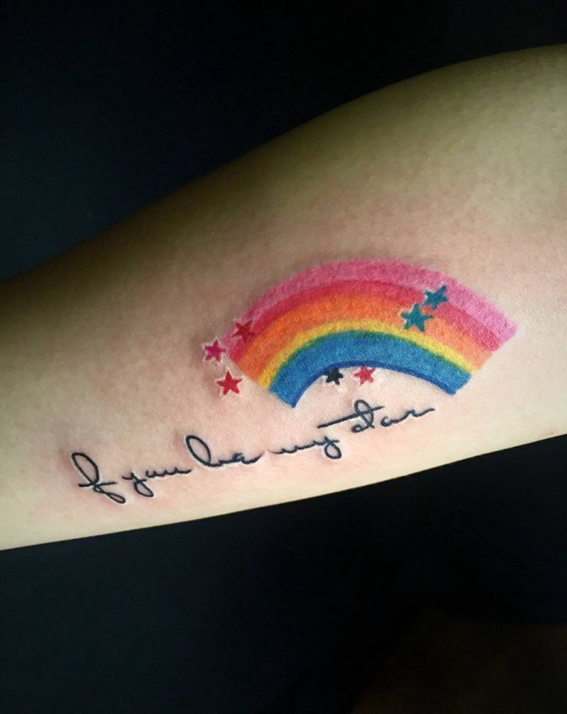 彩虹纹身图片
