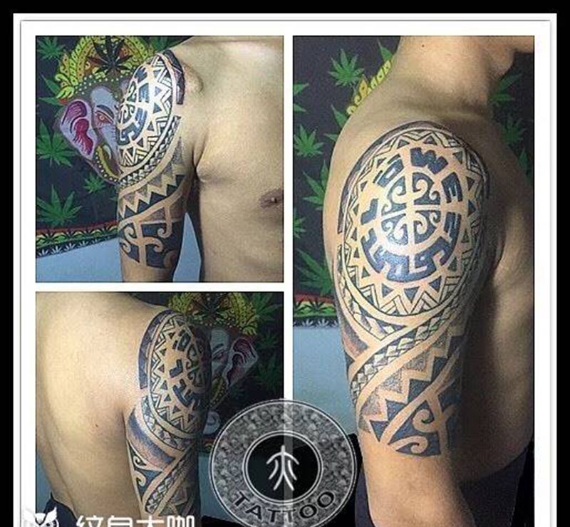 玛雅图腾纹身图片_手臂图腾纹身图案