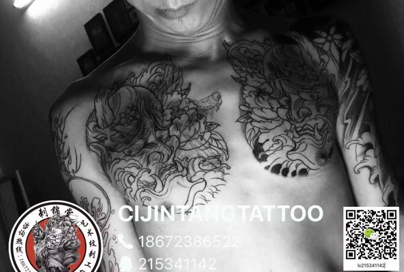 作品进度30%纹身图片