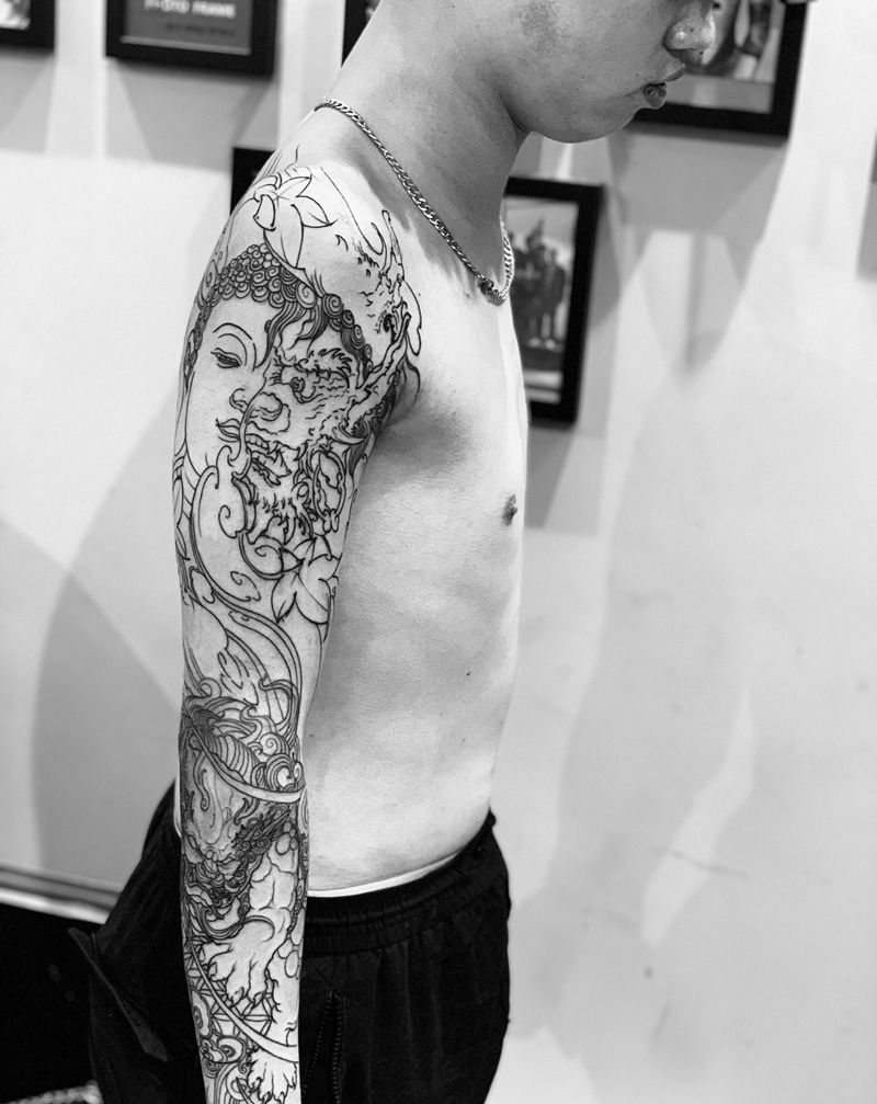 今日作品更新#刺锦堂#小牛作品纹身图片_手臂纹身图案