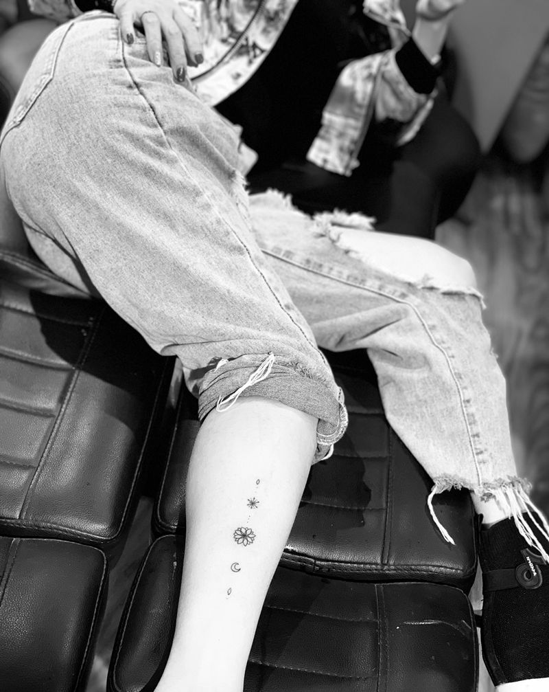 今日作品更新#刺锦堂#小牛作品纹身图片_腿部纹身图案