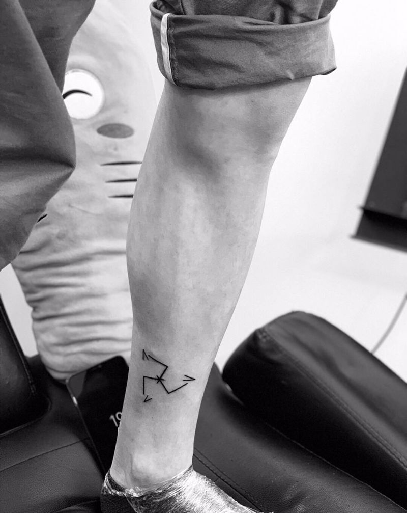 今日作品更新#小哥哥和女朋友的纹身图片_手部腿部小清新纹身图案