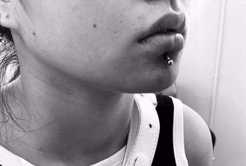 今日穿刺#唇钉一枚#