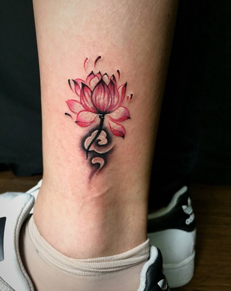 莲花纹身图片
