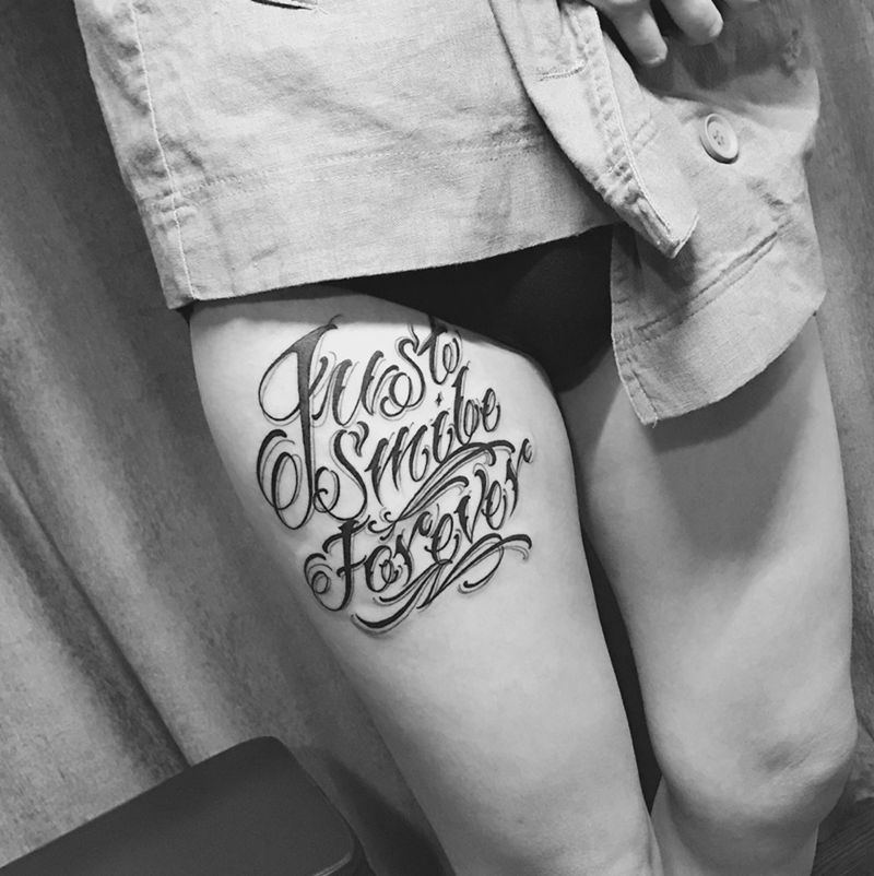 花体字纹身图片