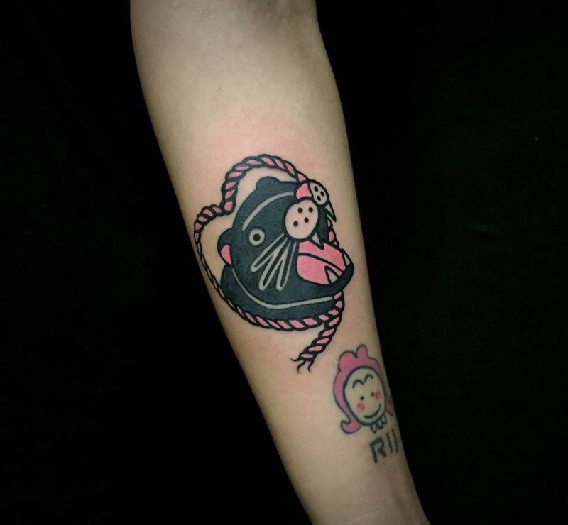 old school 豹子纹身图片