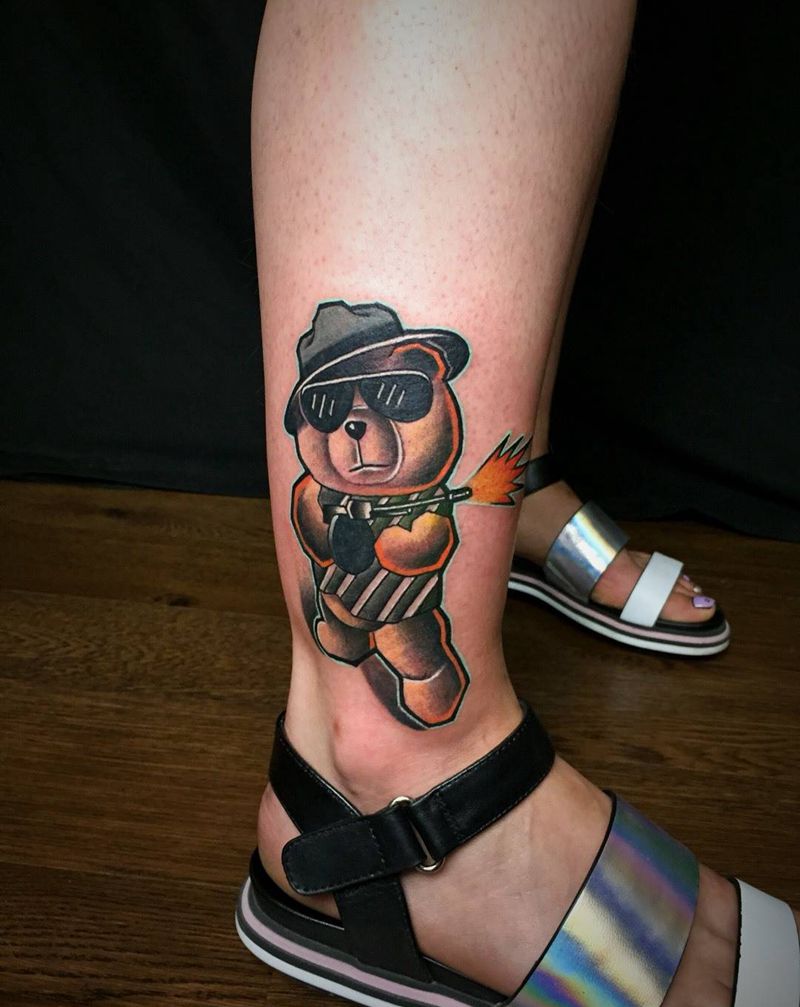 泰迪熊纹身图片