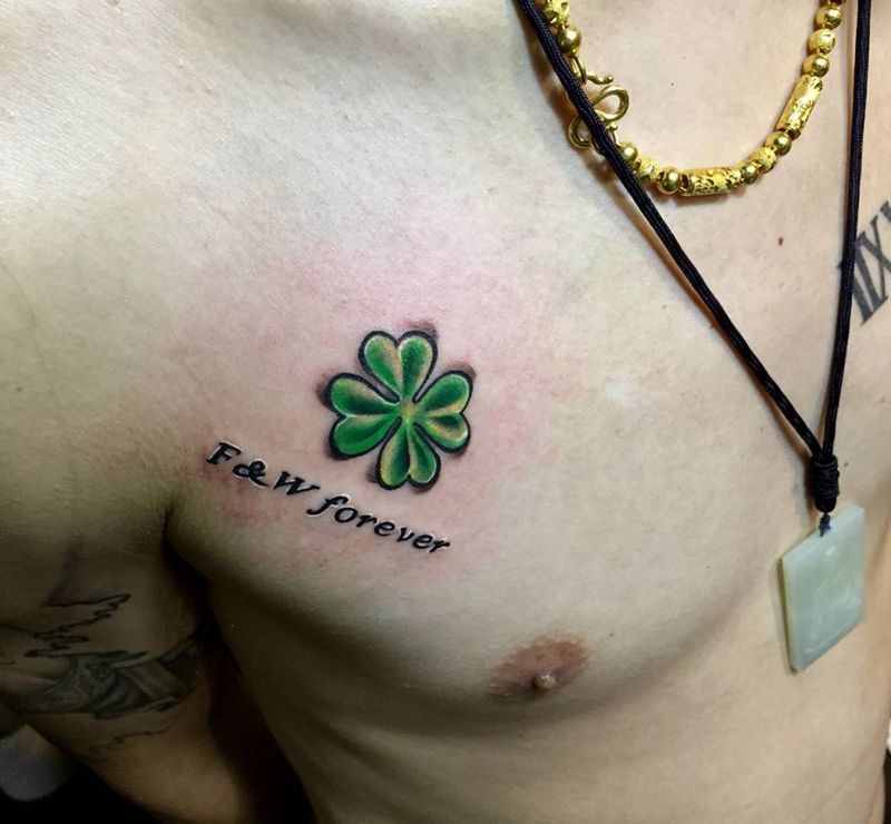 四叶草纹身图片