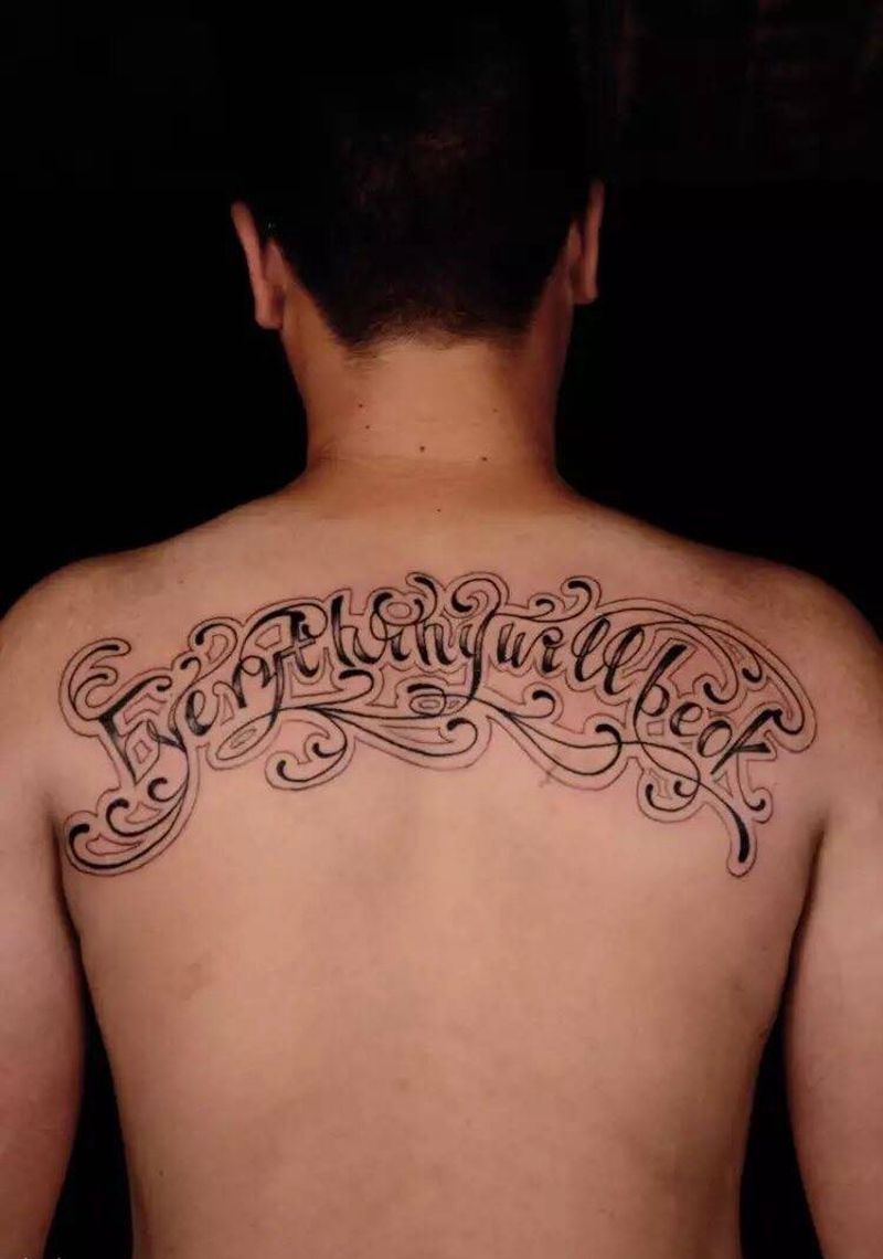 花体字纹身图片