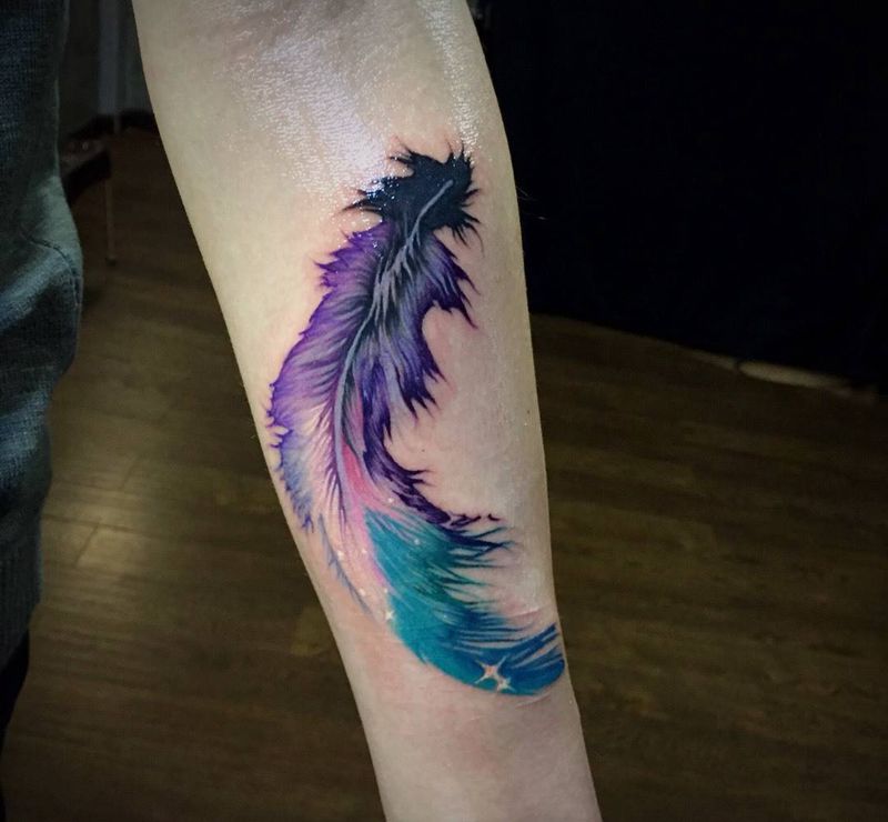 羽毛纹身图片